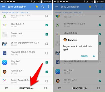 تطبيق Easy Uninstaller لحذف اكثر من تطبيق في نفس الوقت | بحرية درويد