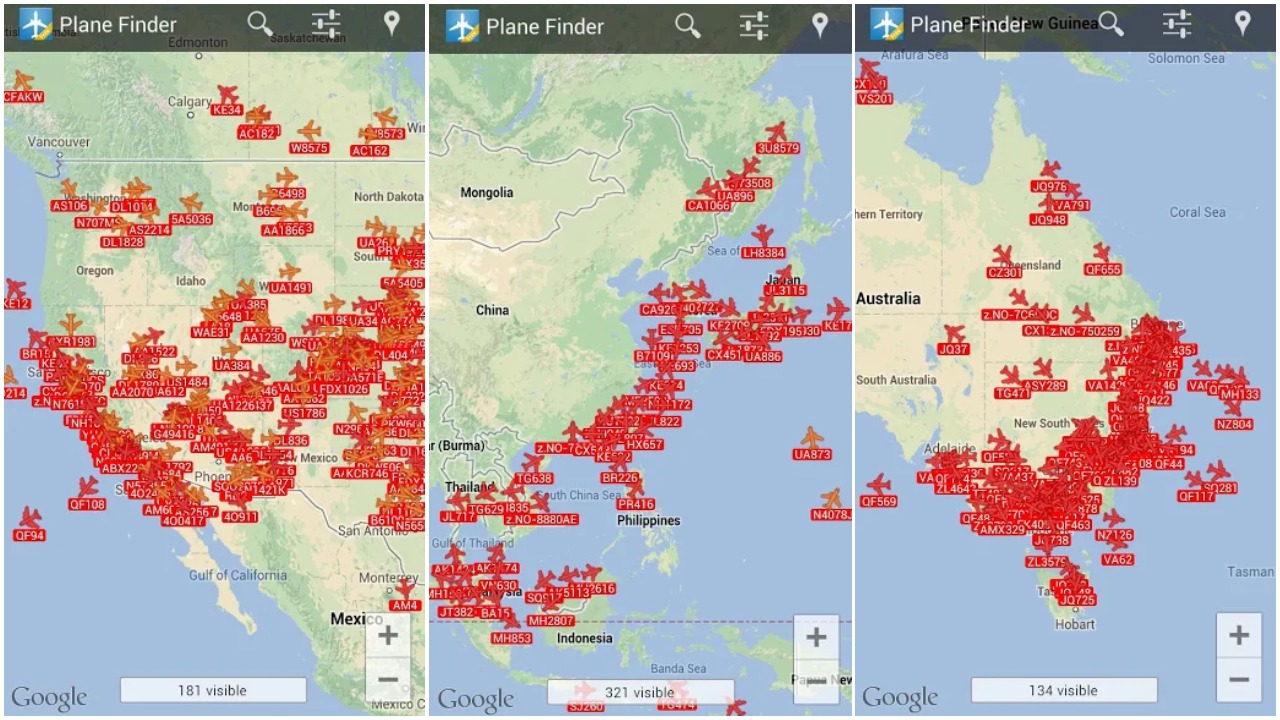 اكتشف وجهة سفر أي طائرة مع التطبيق المجاني Plane Finder Lite | بحرية درويد