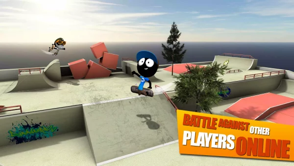 لعبة Stickman Skate Battle 