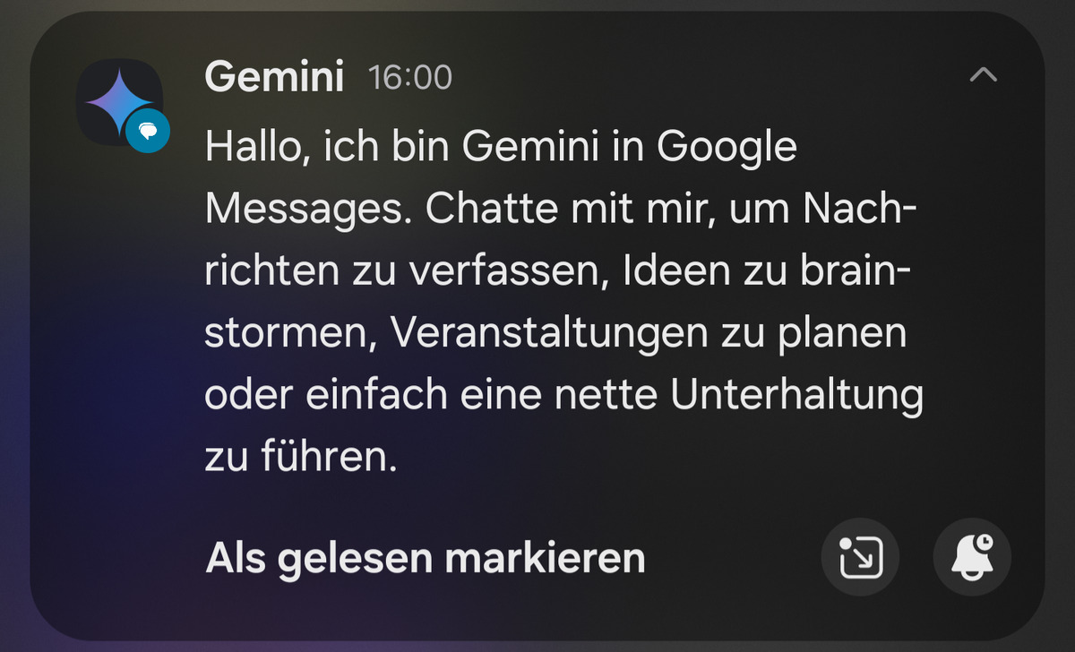 اشتراك Google AI Plus يفقد Gemini برو.. ماذا يعني لك؟ 2 | بحرية درويد إشعار Gemini داخل تطبيق Google Messages على جوال أندرويد